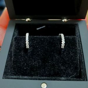 Tiny diamond hoop earrings